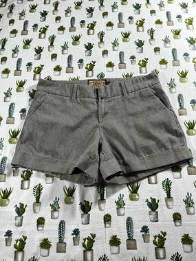 Dear John American Standard Rolled Cuff Shorts Size 30 Black & White Striped